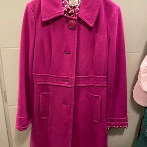 Tulle Fuchsia Pea Coat